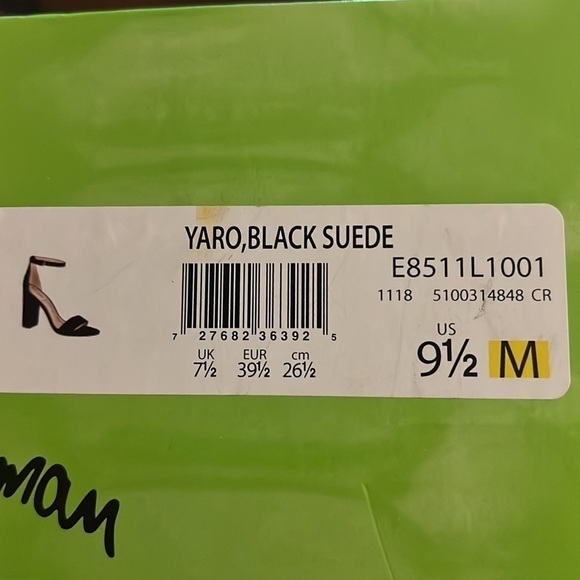 Sam Edelman Yaro black suede ankle strap Block Heels sandals women’s Sz 9 1/2 - Picture 13 of 13